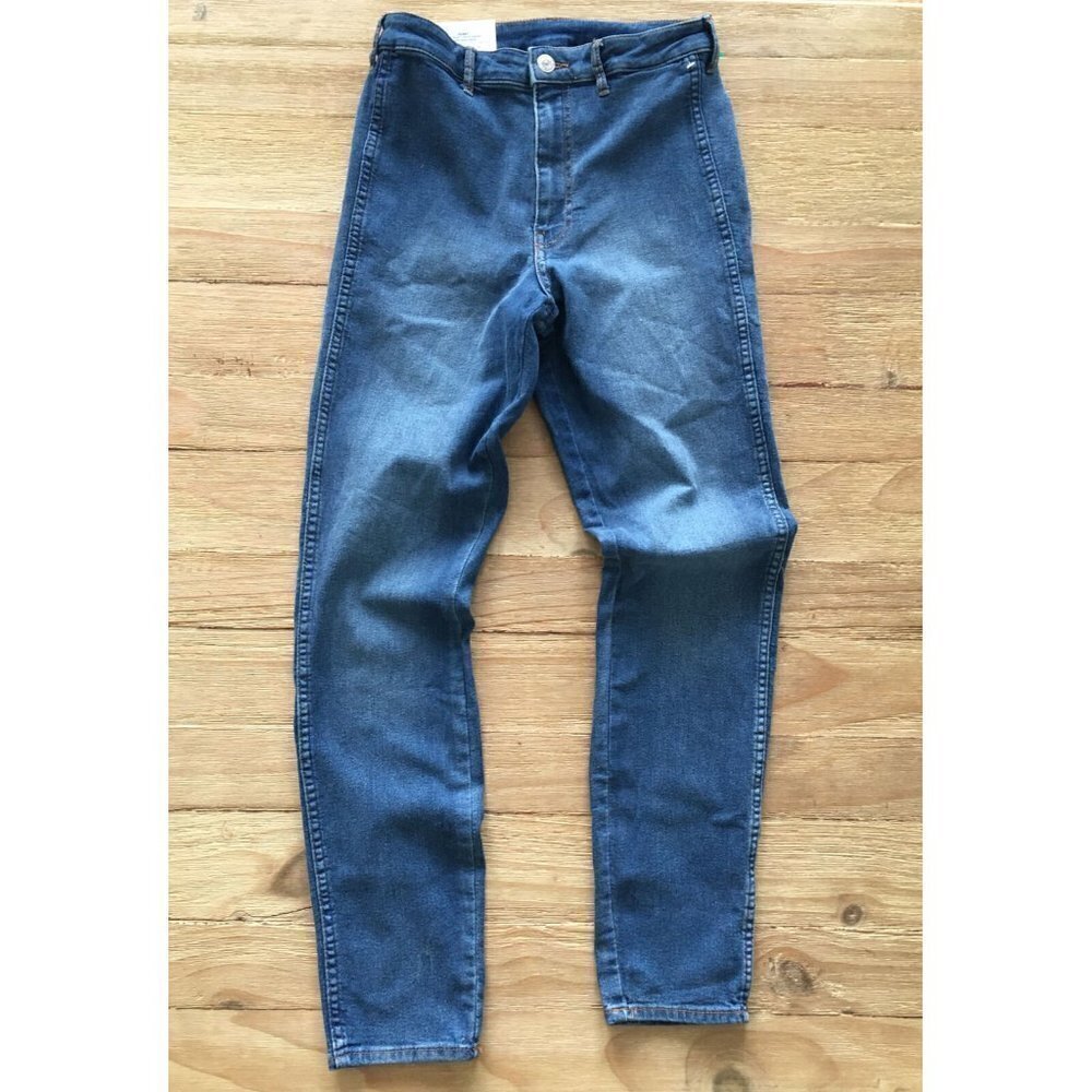H&M Skinny Jean High Rise Ankle Length Womens US 4 Stretch Denim Medium Wash
